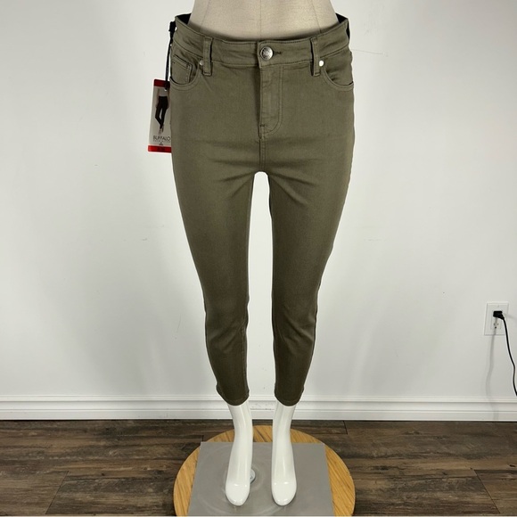 ❤️ NWT Buffalo David Bitton Olive Skinny Jeans Aubrey high rise ankle 29x26 - Picture 1 of 13